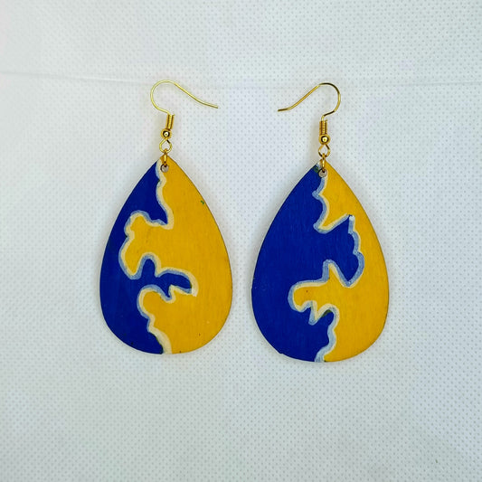 Blue abstract Earrings