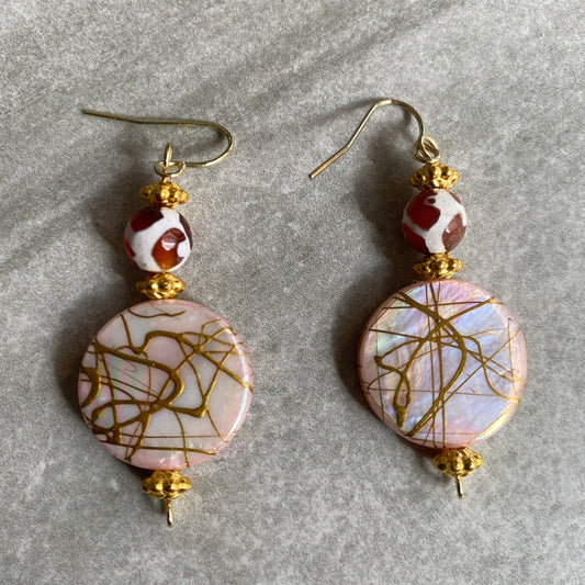 Pink Gold Earrings